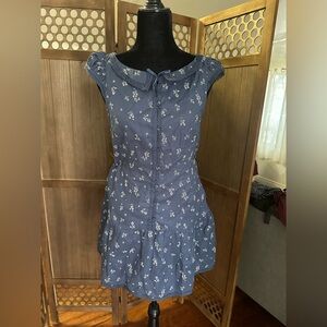 NWOT Free People Beasley Mini Dress in Blue